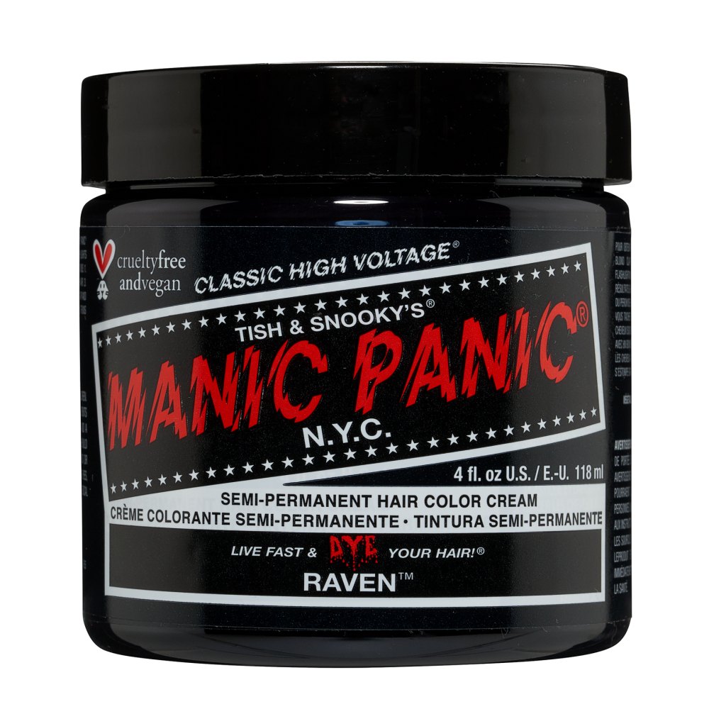 Manic Panic - Raven Classic Haarfärbemittel - Semipermanenter Haarfarbstoff - Schwarz